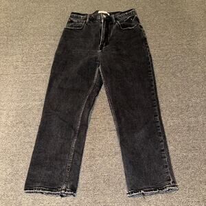 Abercrombie & Fitch Curve Love Ankle Straight Jeans Women 26 2XShort Black